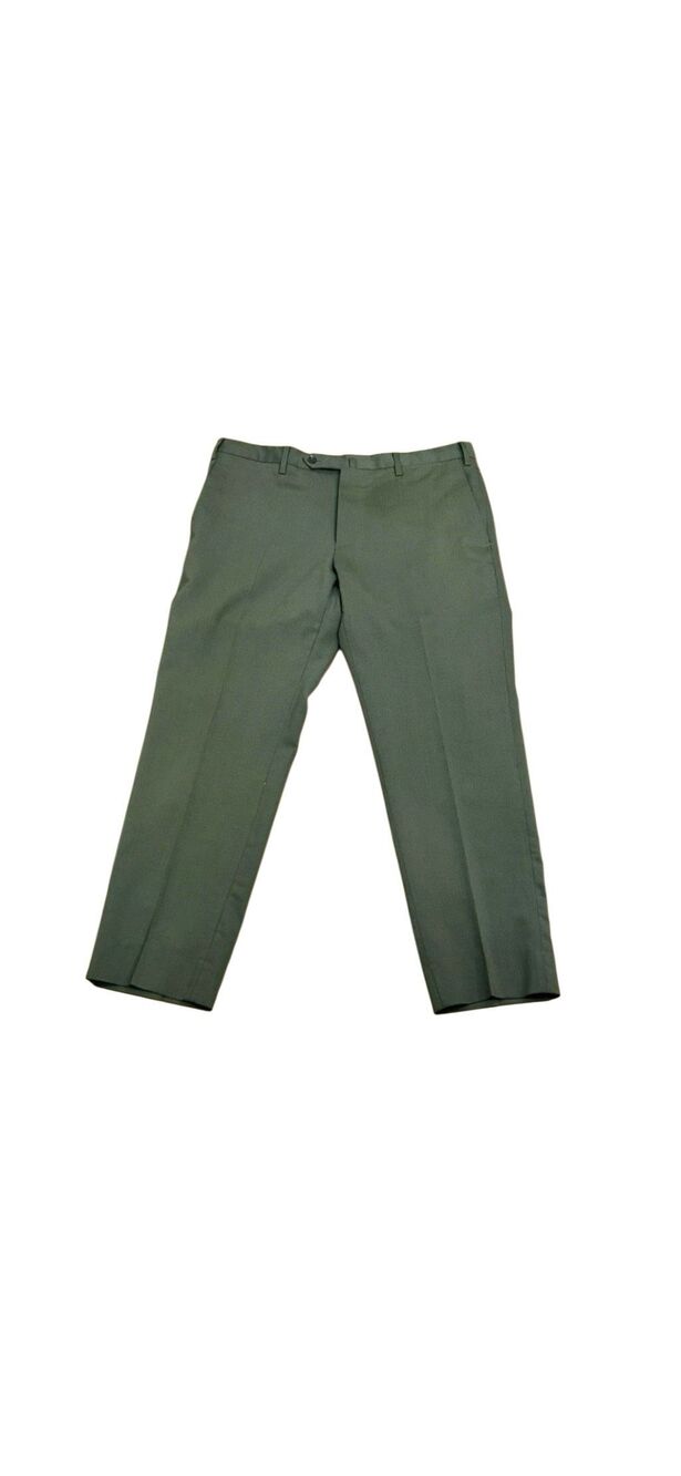 PT01 Slim Fit Stretch flat Front Dress Pants. Dark Olive Green. Size 34.